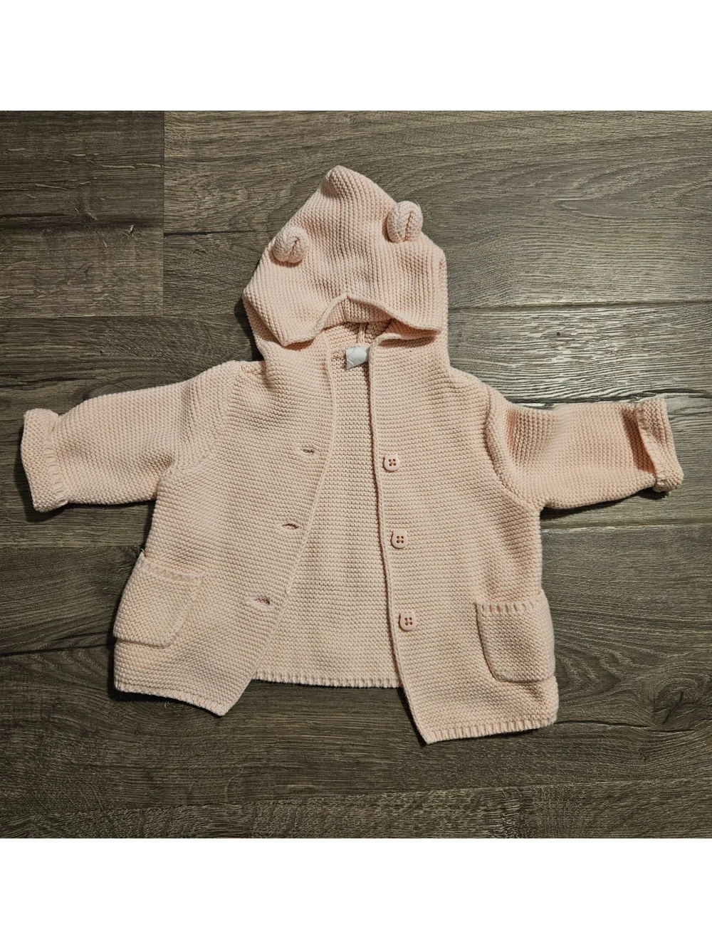 3 To 6 Months - GAP Baby Knit Hooded Cardigan